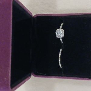 Women's CZ 2 piece wedding set